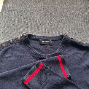 THE KOOPLES Mens  wool cashmere pullover sweater with gold buttons detail